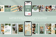 Green Christmas Instagram Templates, a Social Media Template by SunshineStudioBoutique (Thumbnail 7 of 8)