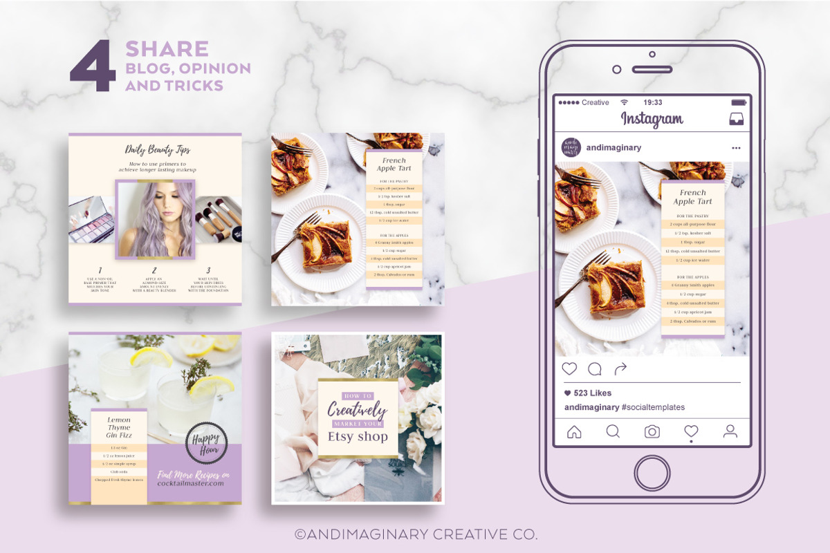 Lavender Field INSTAGRAM BANNER pack, a Social Media Template by Andimaginary Creative Co. (Photo 5 of 9)
