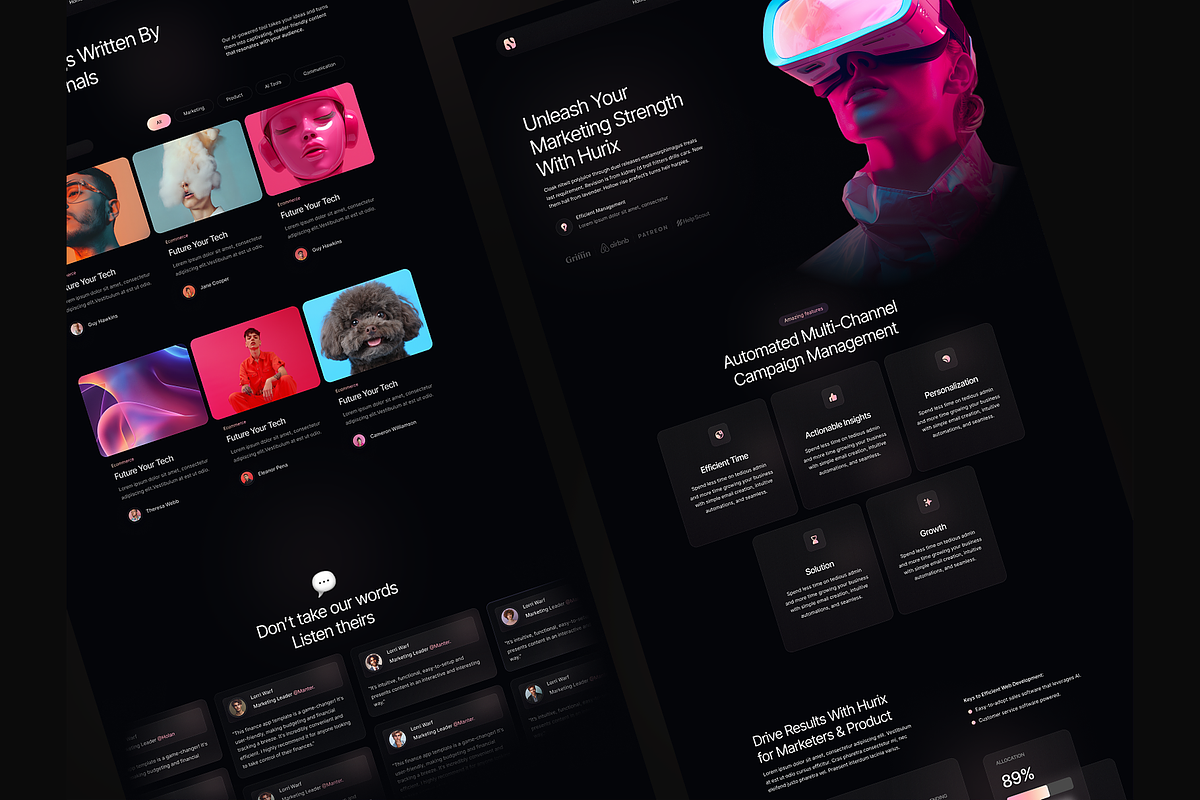 Hurix SaaS Website Template, an UI Kit Template by DjectStudio (Photo 5 of 6)