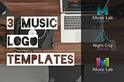 Music Beat. 3 Logos Set, a Branding & Logo Template by Trapezoid (Thumbnail 1 of 4)