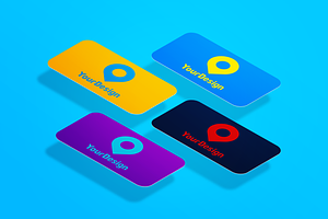 Editable perspective business cards