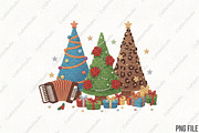 Christmas Trees Faux Yarn PNG, an Illustration by CraftArtStudio (Thumbnail 1 of 4)