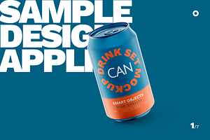 Drink Can Metallic Mockup 330ml