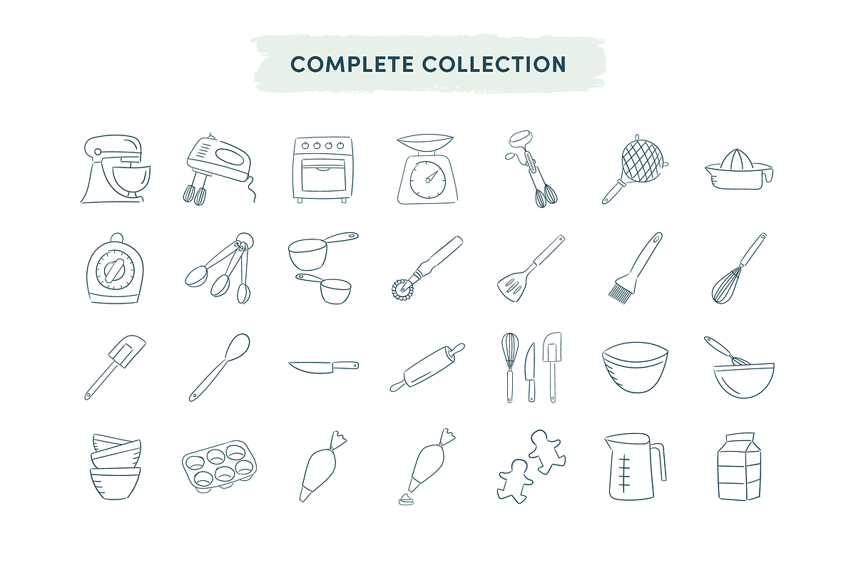 Baking Tools & Ingredients Icons, an Icon by Caroline Mackay (Photo 5 of 9)