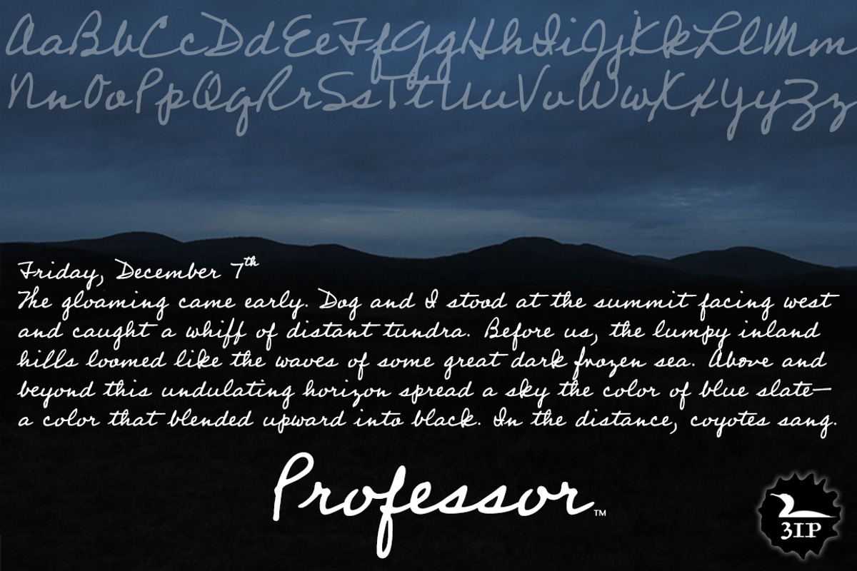 Professor, a font fit for a blackboard