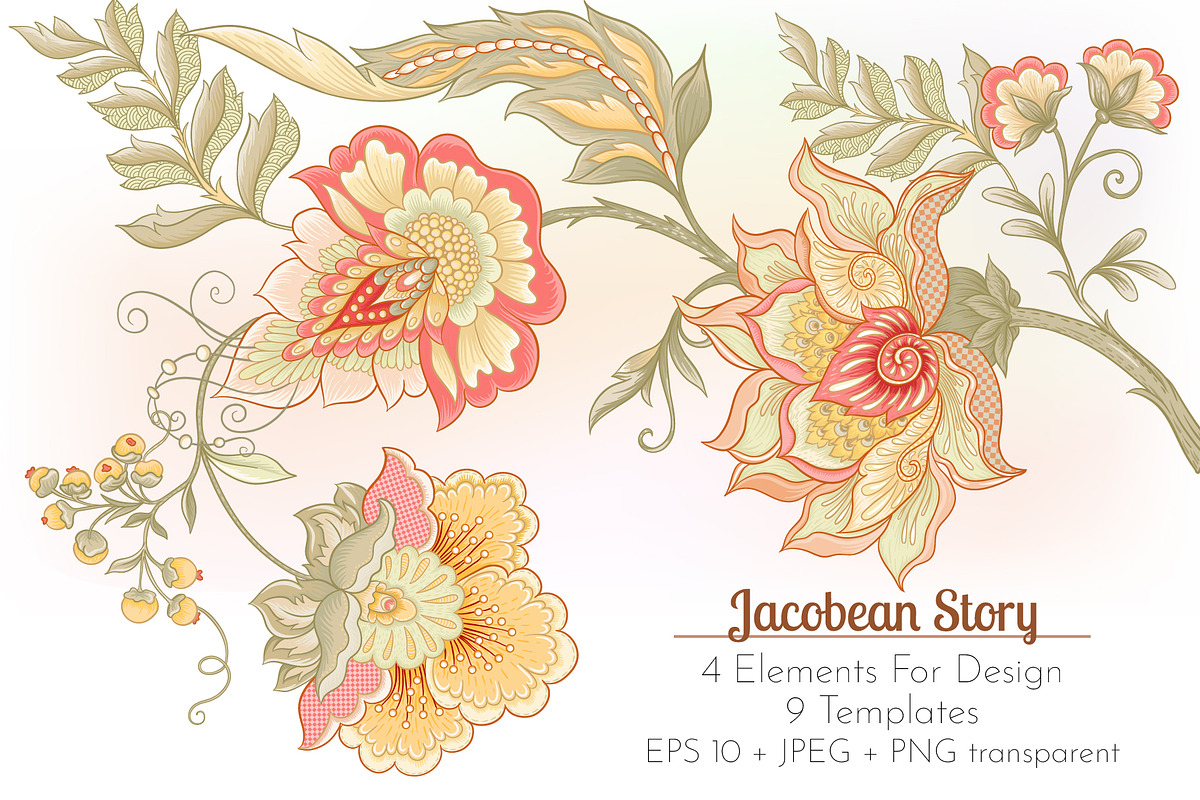 Jacobean Story - Elements for design, an Object Graphic by Elen-Lane (Photo 1 of 7)