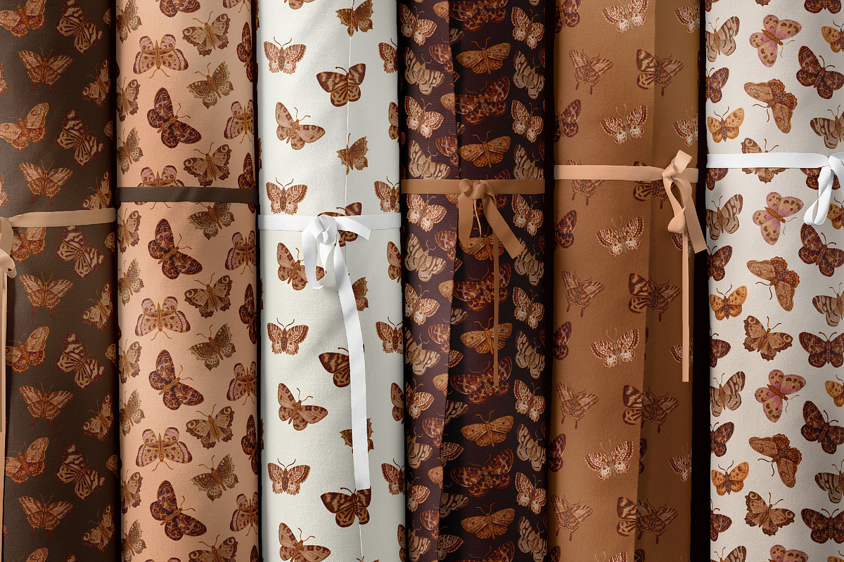 Watercolor Butterflies patterns, a Pattern Graphic by Tiger and Flower (Photo 2 of 17)