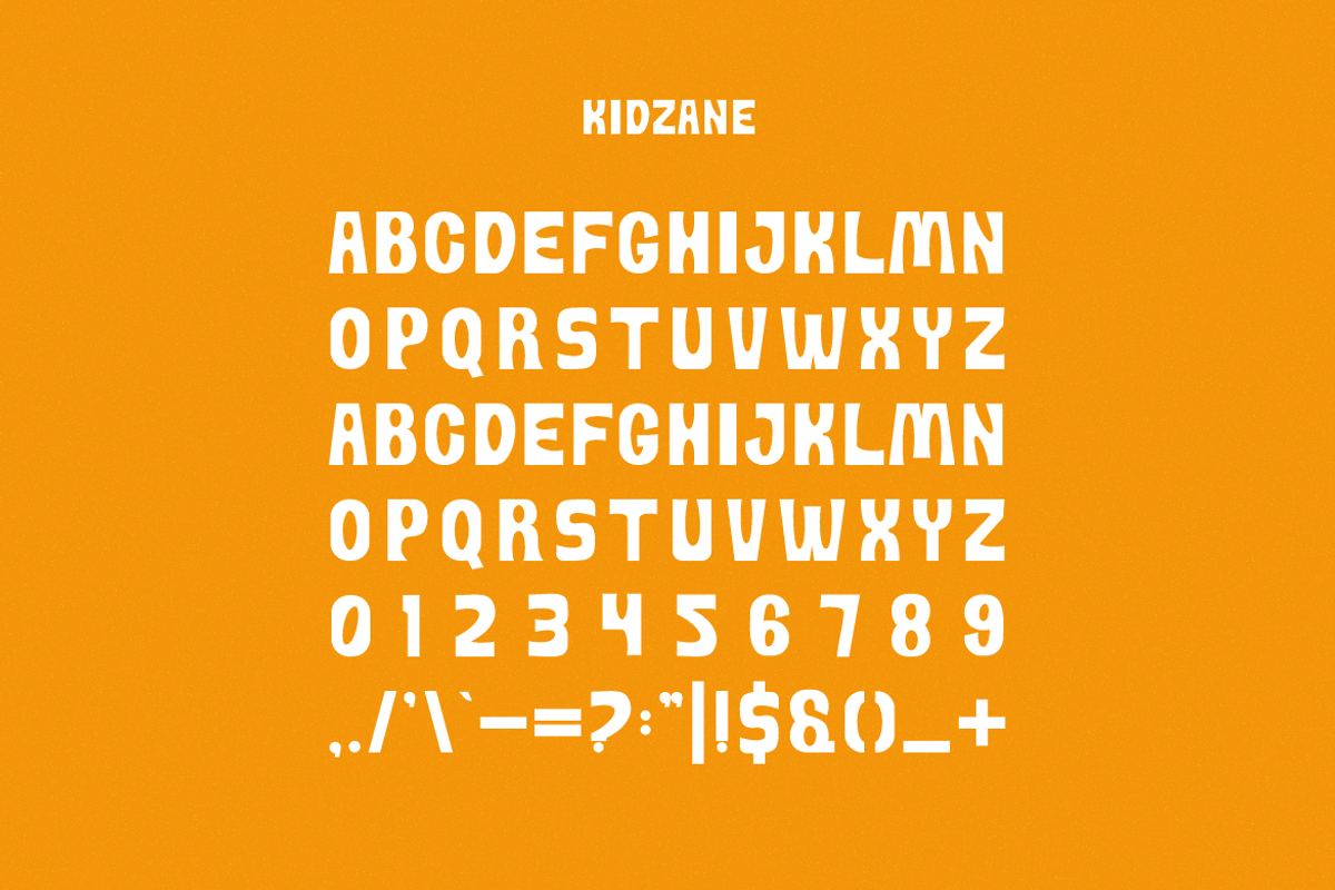 Kidzane - Kids Font, a Sans Serif Font by Iqsiart Studio (Photo 5 of 6)