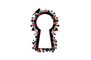 Floral Keyhole Frame SVG Bundle, an Illustration by Designs_River (Thumbnail 10 of 31)