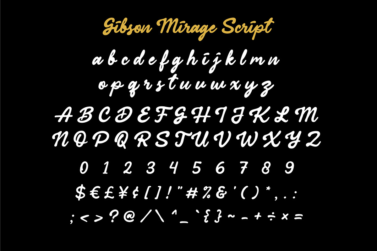 Gibson Mirage – Vintage Font, a Handwritten Font by Grezline Studio (Photo 8 of 11)
