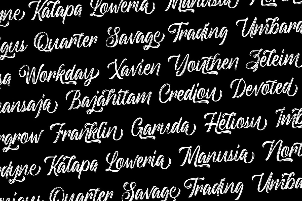 Backrush - Handbrush Script Font preview 6