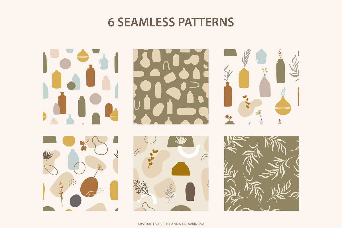 Abstract Vases collection, an Illustration by Cozy pattern shop (Photo 2 of 6)