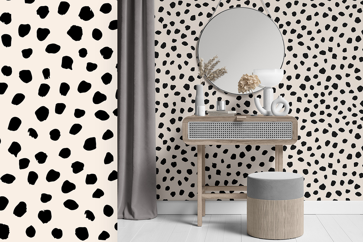 4 Vector Spots Patterns, a Pattern Graphic by MalyskaStudio