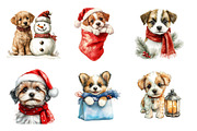 Santa Paws Retro Christmas Puppy PNG, an Illustration by SinaCreation (Thumbnail 2 of 7)