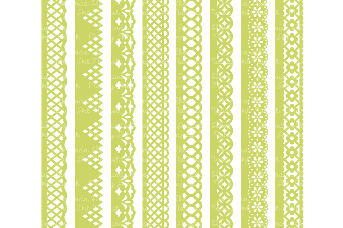 Bamboo Lace Vector Borders Clipart, an Illustration by Amanda Ilkov (Photo 4 of 5)