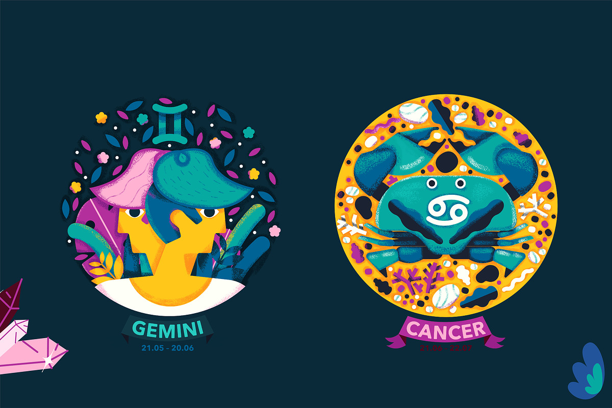 Zodiac sign icons. Hand drawn badges, a Seasonal Illustration by OLLYSWEATSHIRT DSGN INC. (Photo 3 of 7)