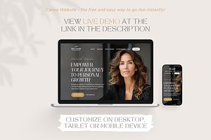 Coaching Website Template Canva Site