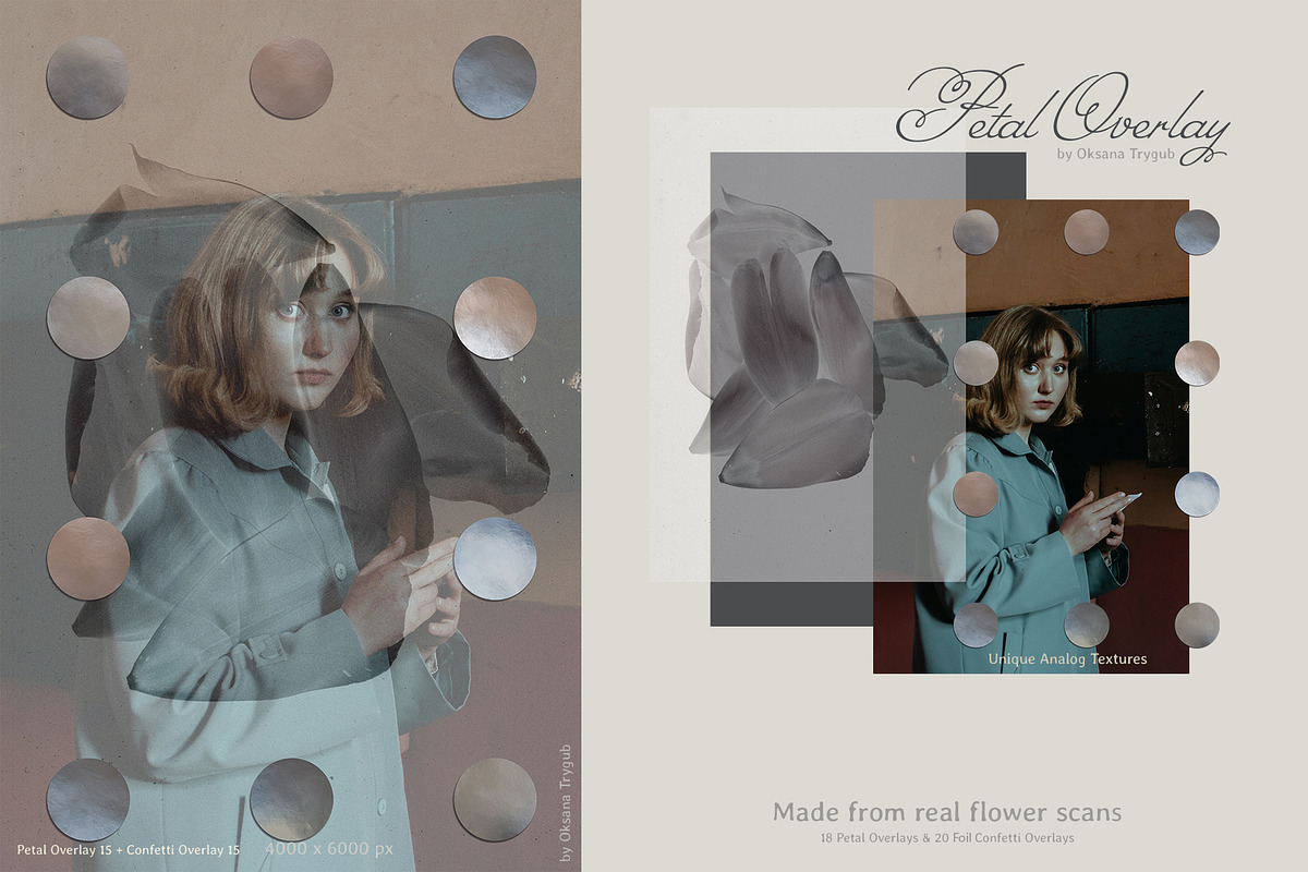 Flower Petal Textures & Foil Overlay, a Texture Graphic by Oksana Trygub (Photo 23 of 28)