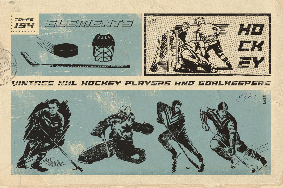 Retro hockey, an Illustration by Retro Machine (Photo 2 of 7)