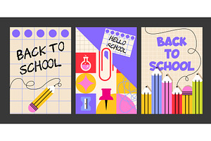 Modern back to school geometric, an Education Illustration by art PVP - market