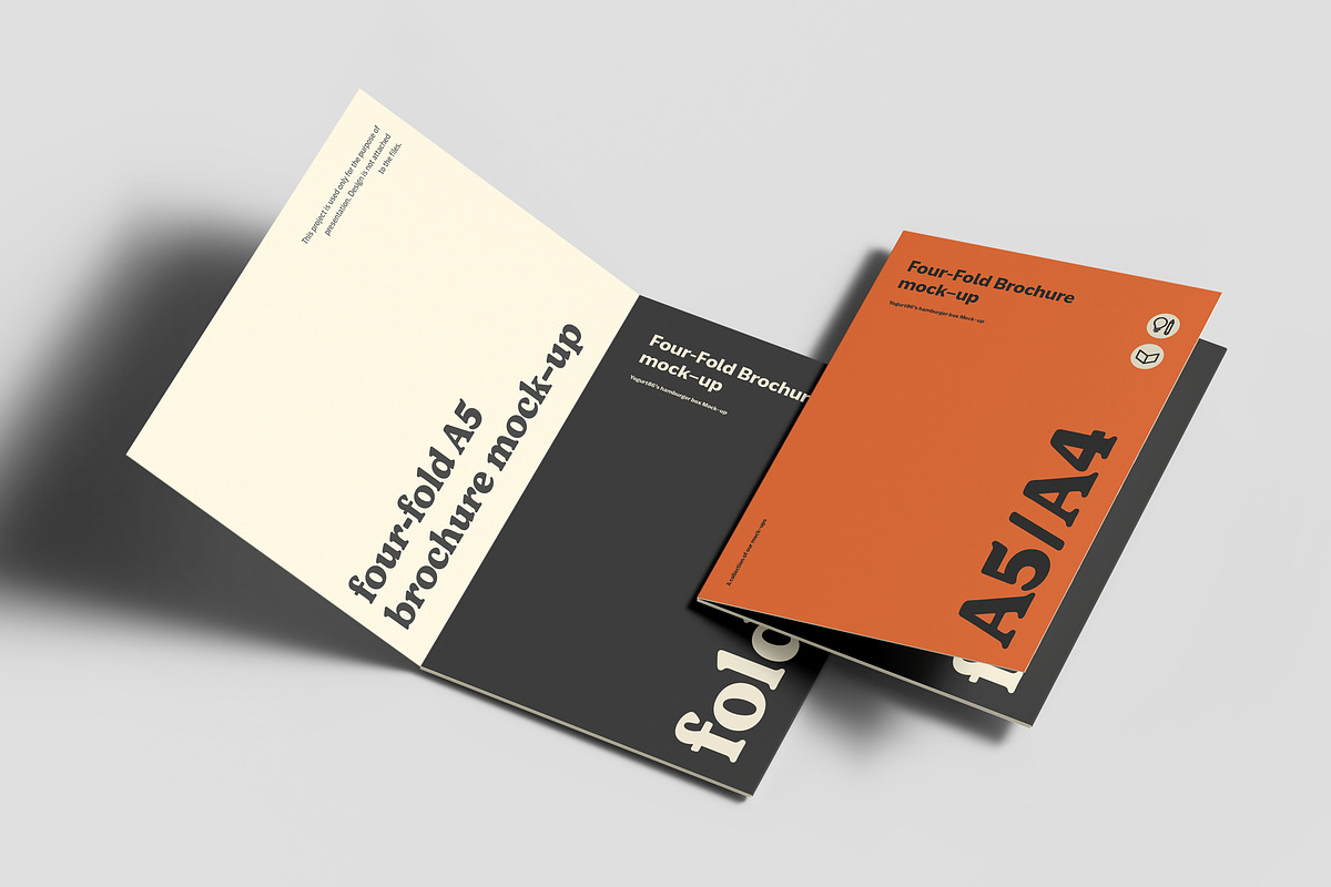Four Fold A5 Brochure Mockup, an Advertising Mockup by Yogurt86 (Photo 13 of 16)