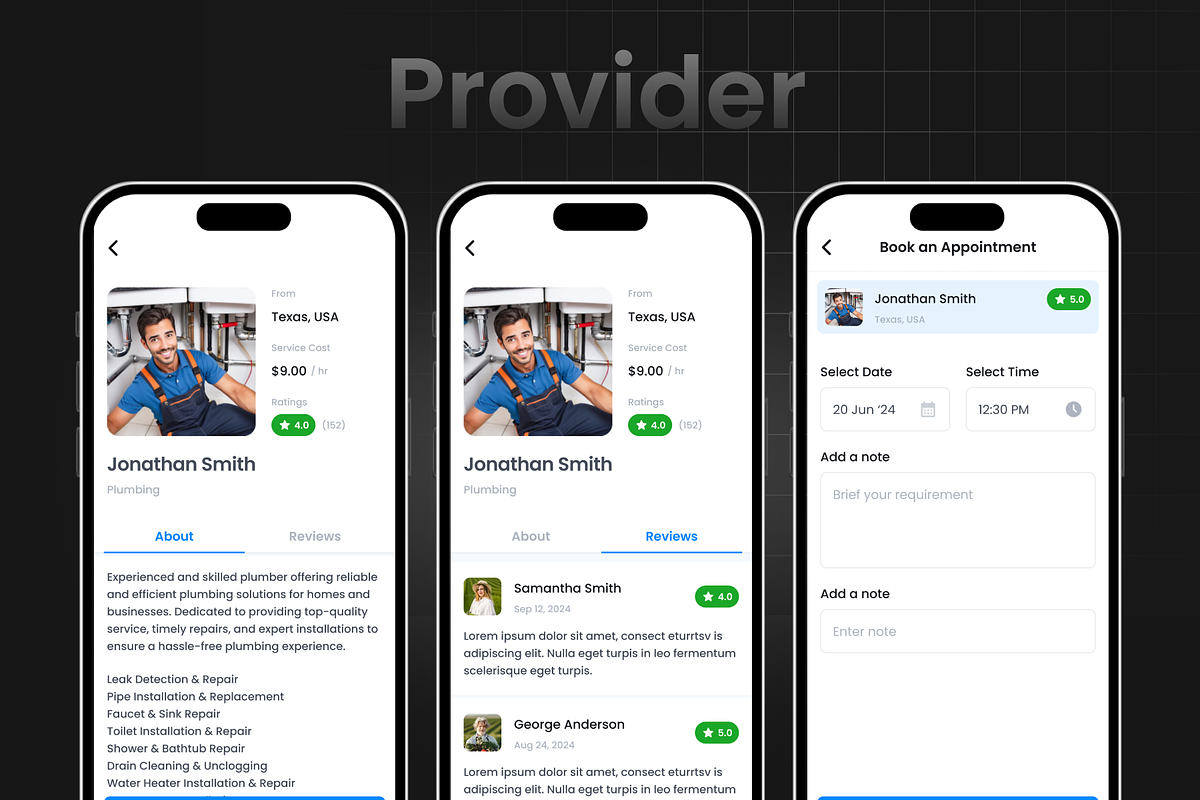 Service Booking App | Qservice preview 4
