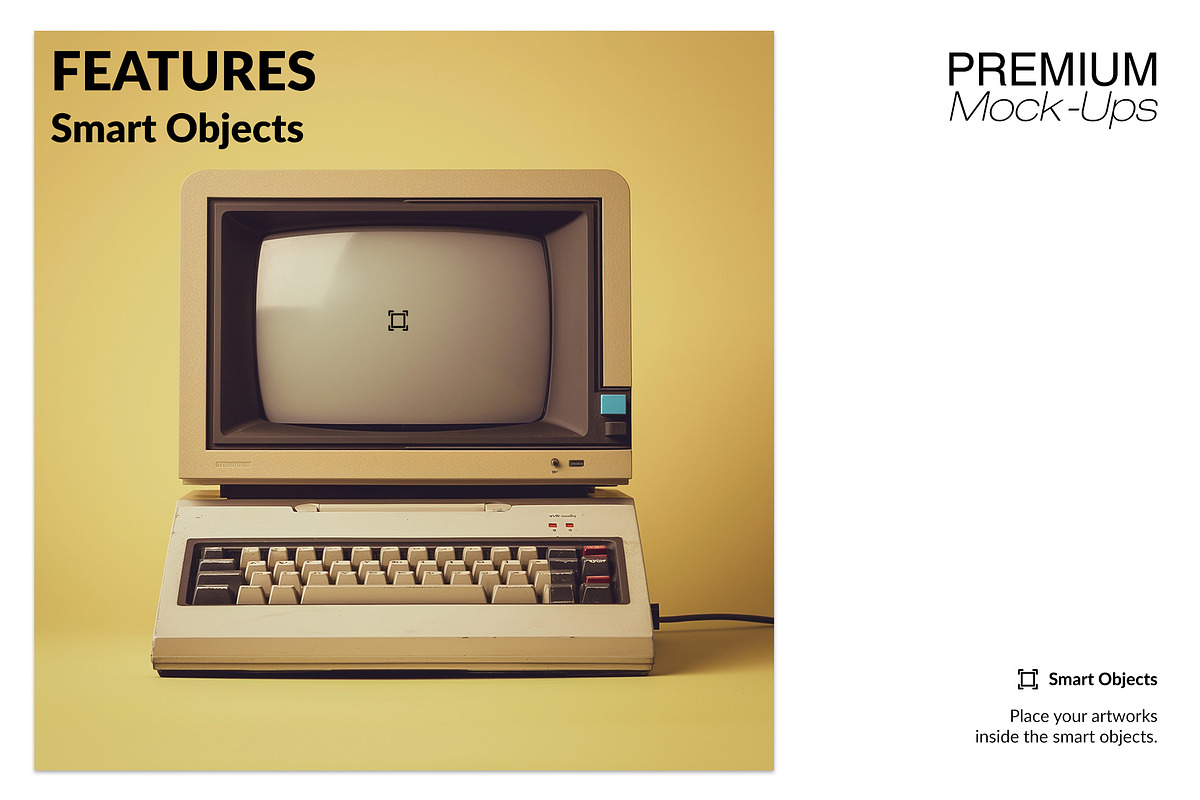 Vintage Computer Mockup, a Mac Mockup by mock-ups (Photo 3 of 7)