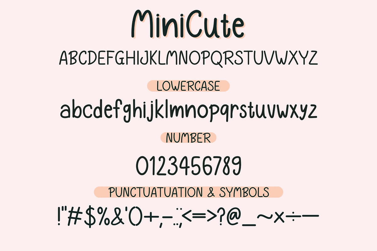 MINICUTE Font, a Handwritten Font by MyFontsShop (Photo 4 of 5)