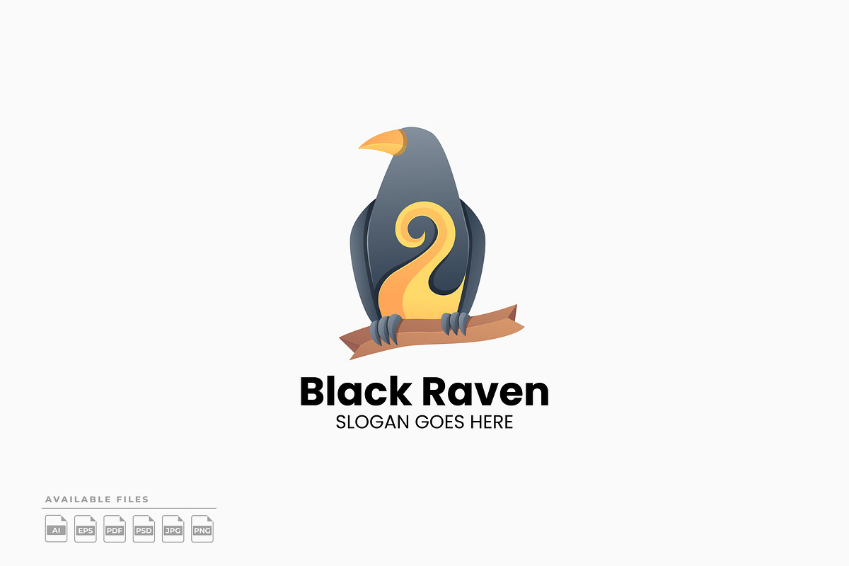 Raven Gradient Colorful Logo, a Branding & Logo Template by Zeer Graphic