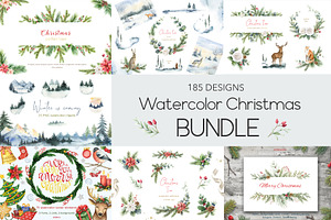 Watercolor Christmas Bundle