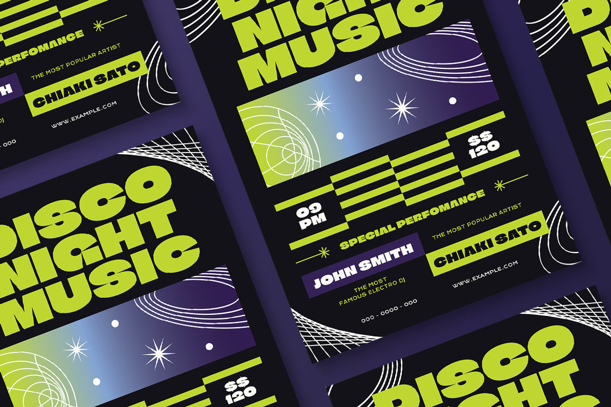 Disco Night Music Flyer, a Flyer Template by Tokosatsu (Photo 3 of 3)