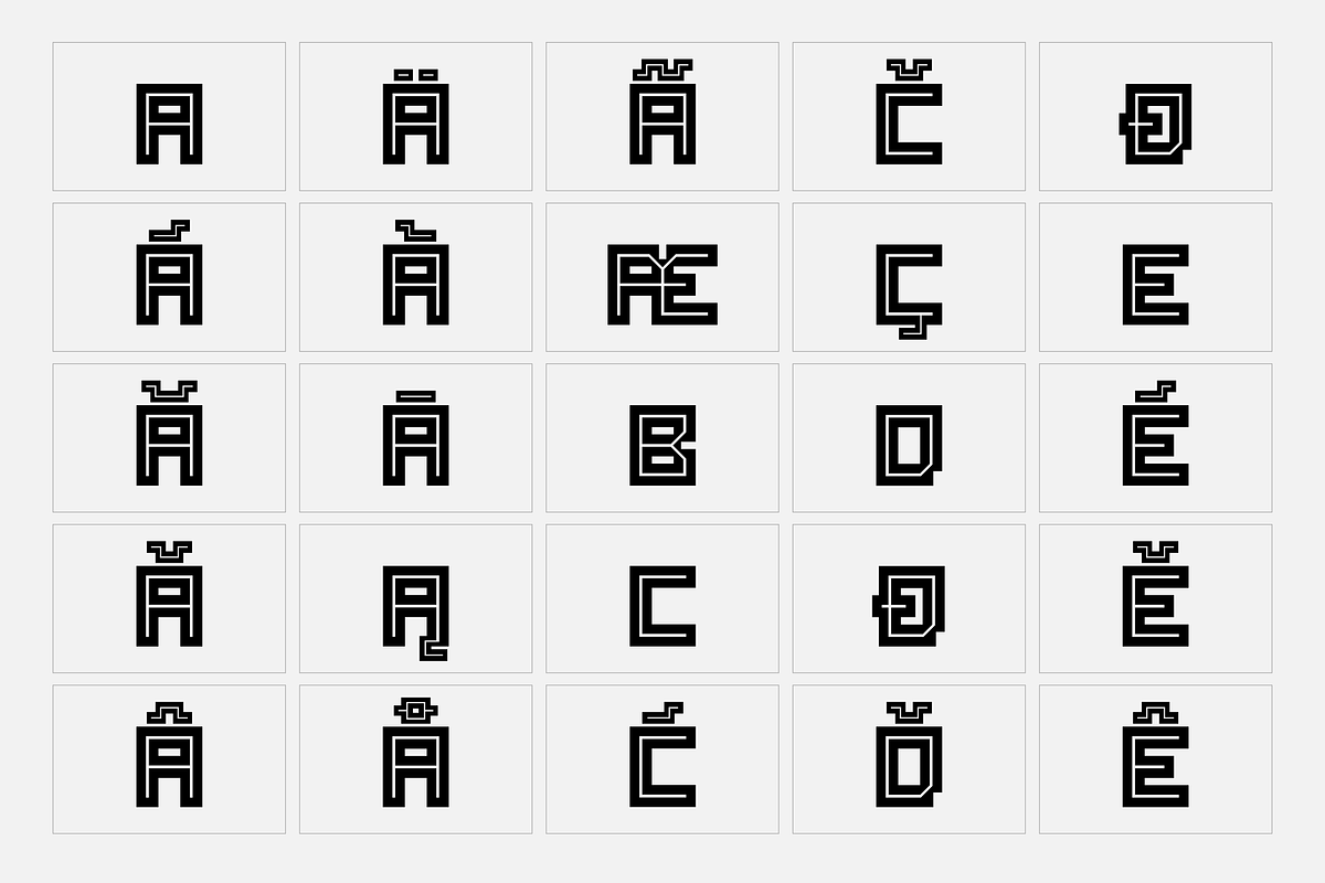 Raster - Block Font preview 5