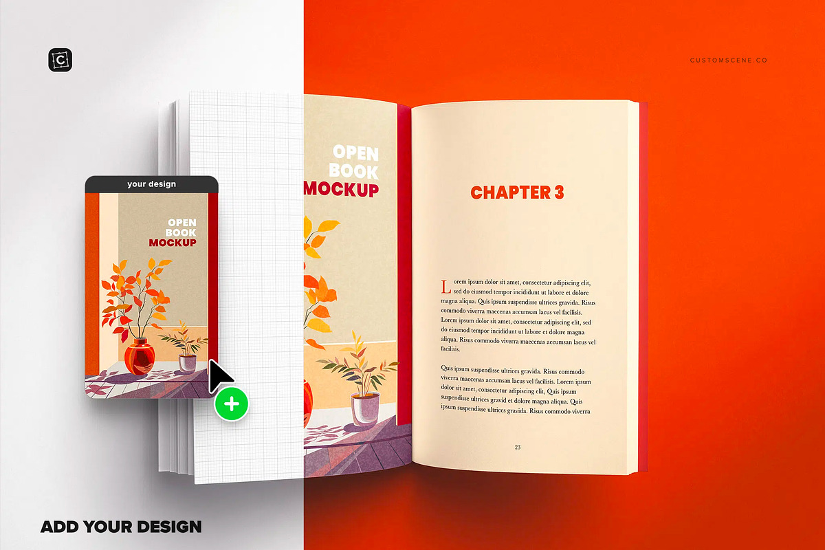 Open Book Mockup, a Books & Magazine Mockup by Custom Scene (Photo 6 of 8)