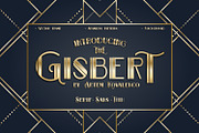 GISBERT font + vector background, a Font by ArtemKovalenco (Thumbnail 1 of 6)