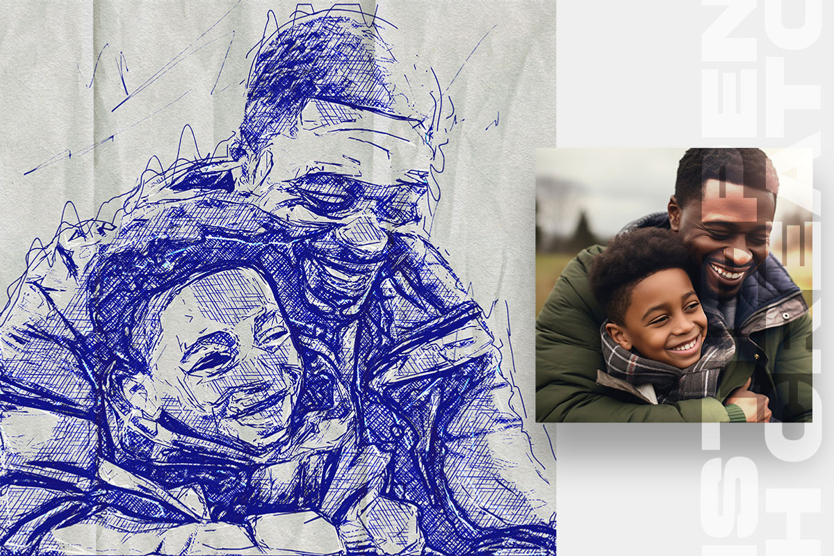 Realistic Pen Sketch Creator, an Action Add-On by Amorjesu.com (Photo 31 of 37)