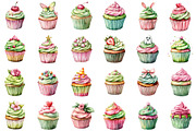 Pink Cupcake Clipart, an Illustration by Sublimation Artist (Thumbnail 2 of 6)
