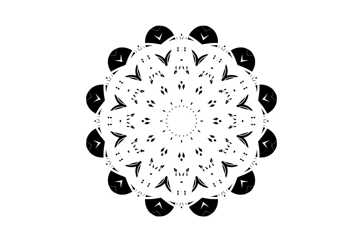 Modern Black and White Mandala Pack, a Decorative Illustration by NJ Himel (Photo 35 of 101)