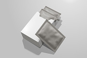 Paper Sachet with Box Mockup, a Packaging Mockup by megostudi0 (Thumbnail 2 of 5)