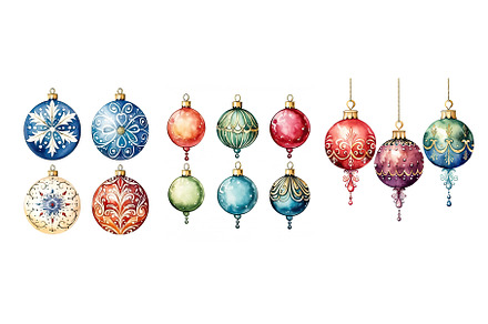 holiday ornament bauble set ai, a Holiday Photo by pikepicture