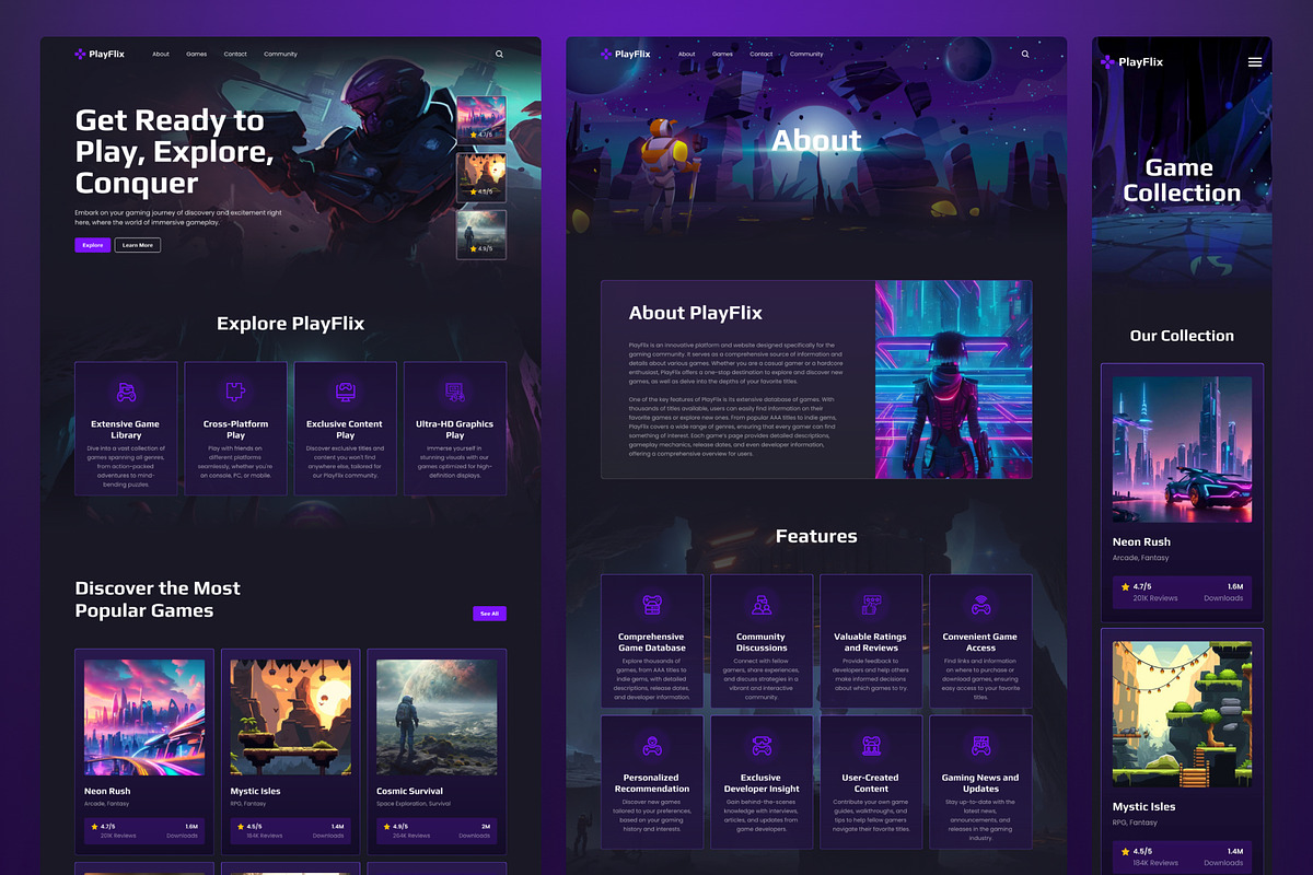 PlayFlix - Game Directory Framer, a Websites & App Template by peterdraw (Photo 2 of 5)