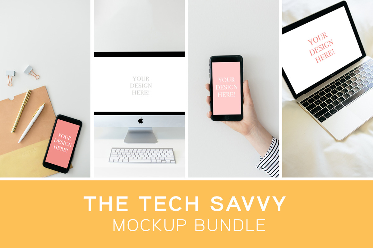 The Tech Savvy Mockup Bundle, an iPhone Mockup by Bloguettes (Photo 1 of 2)