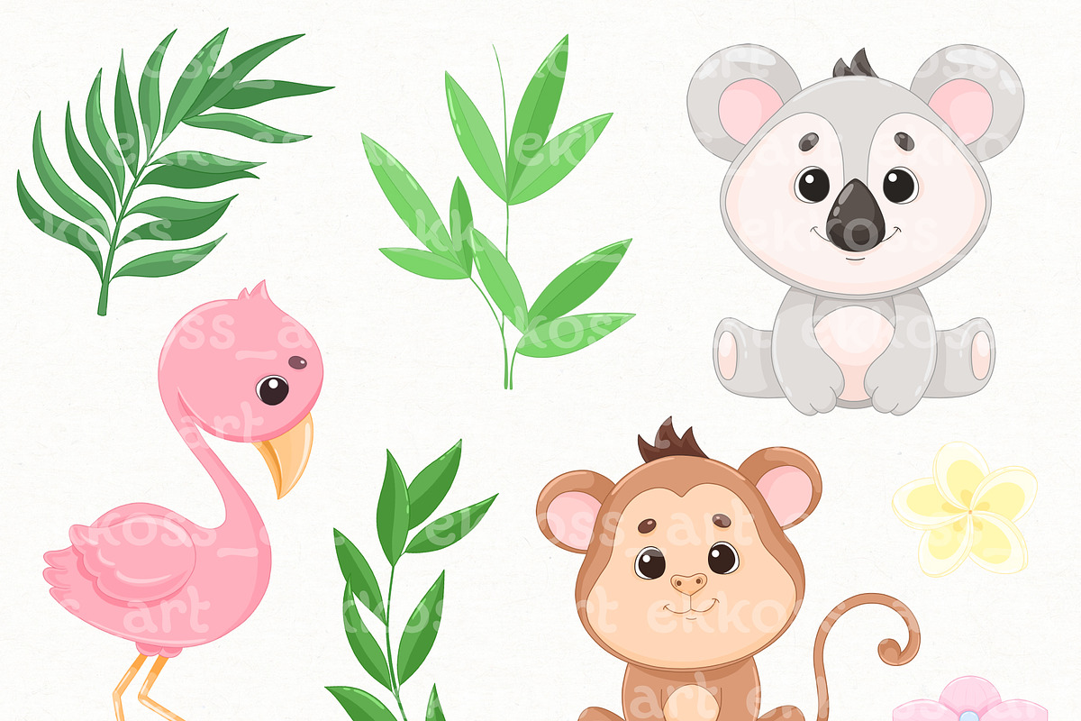 Safari Animals EPS Clipart, an Animal Illustration by ekossa_art (Photo 2 of 5)