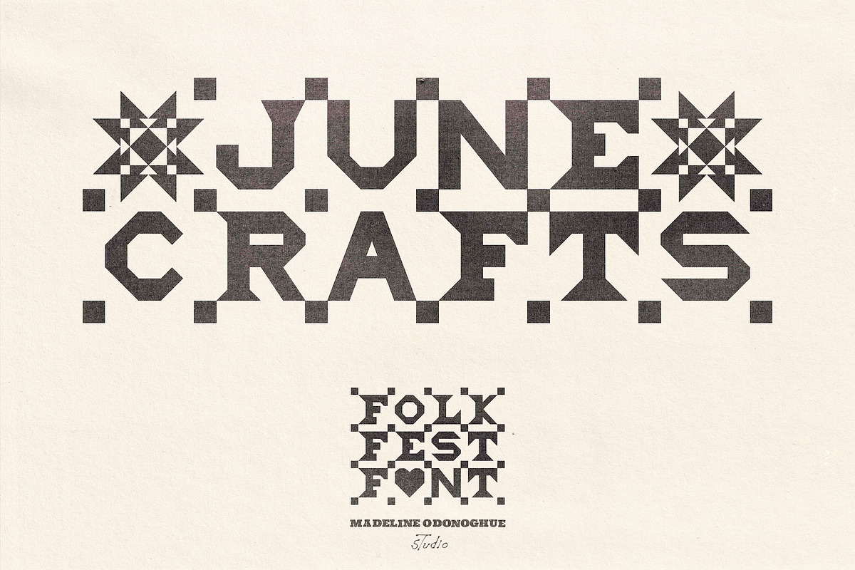 Folk Fest - Hand Crafted Font, a Sans Serif Font by Madeline ODonoghue Design (Photo 5 of 12)