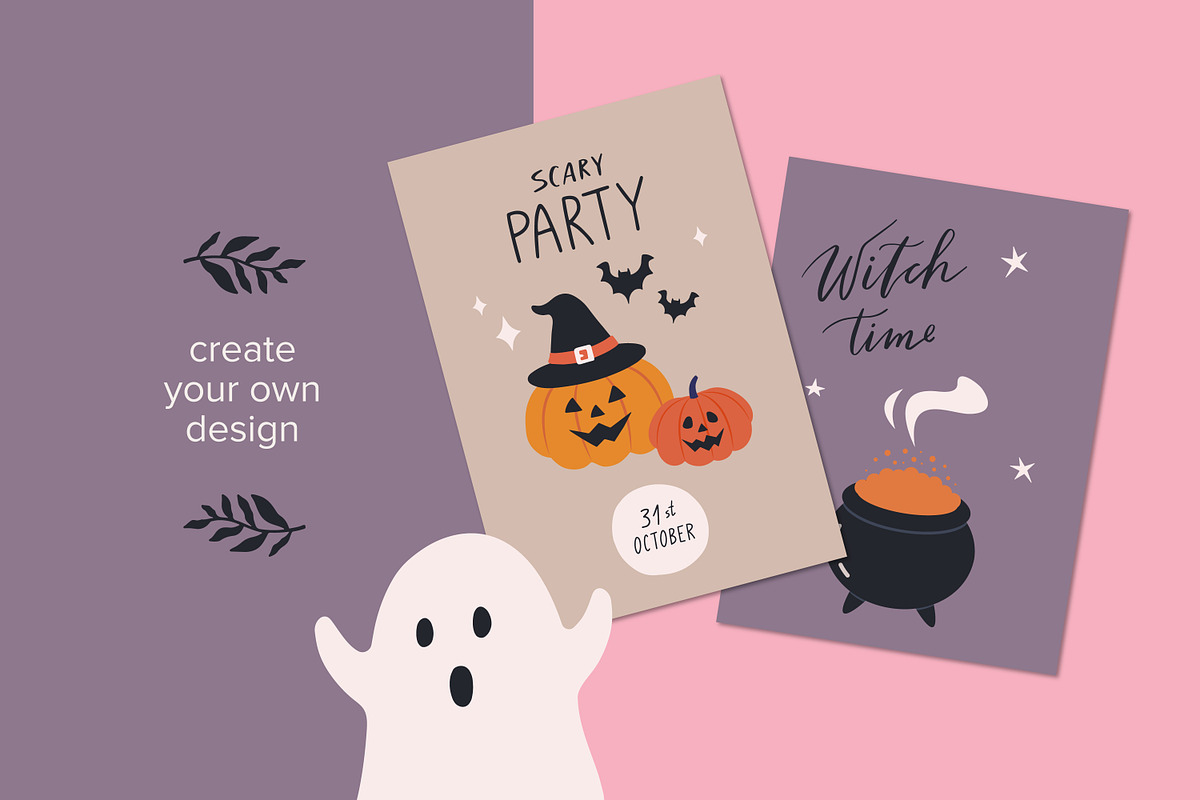 Halloween Clipart & Patterns, an Object Graphic by mejorana (Photo 3 of 11)