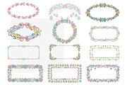 Easter Bunny Spring Flowers Frame, a Decorative Illustration by Unique Design Team (Thumbnail 2 of 3)