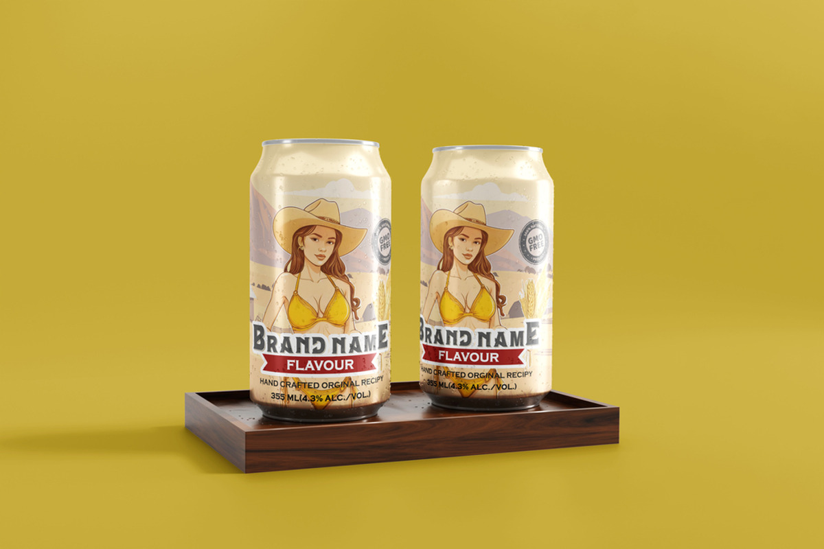 Customizable Beer Can label design, a Templates & Theme by FOXSTUDIO001 (Photo 4 of 5)