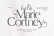Marie Cortney, a Serif Font by Stripes Studio (Thumbnail 1 of 14)