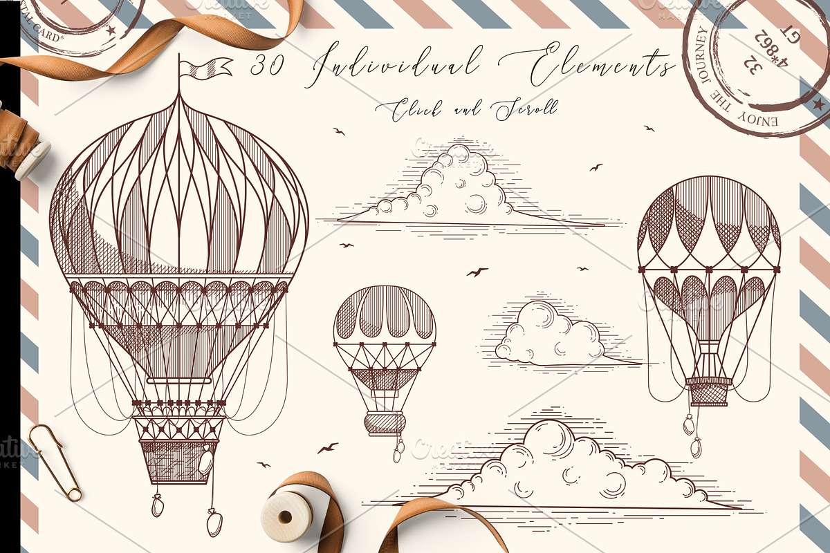 PARIS VINTAGE SET, a Texture Illustration by Luna Dreams (Photo 4 of 7)