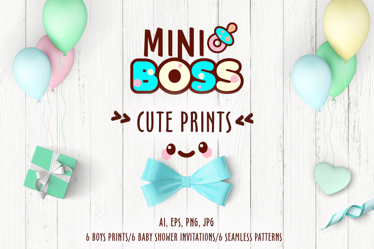 Collection of cute prints for boys, an Object Graphic by Kseniia Kuznetsova (Photo 1 of 5)