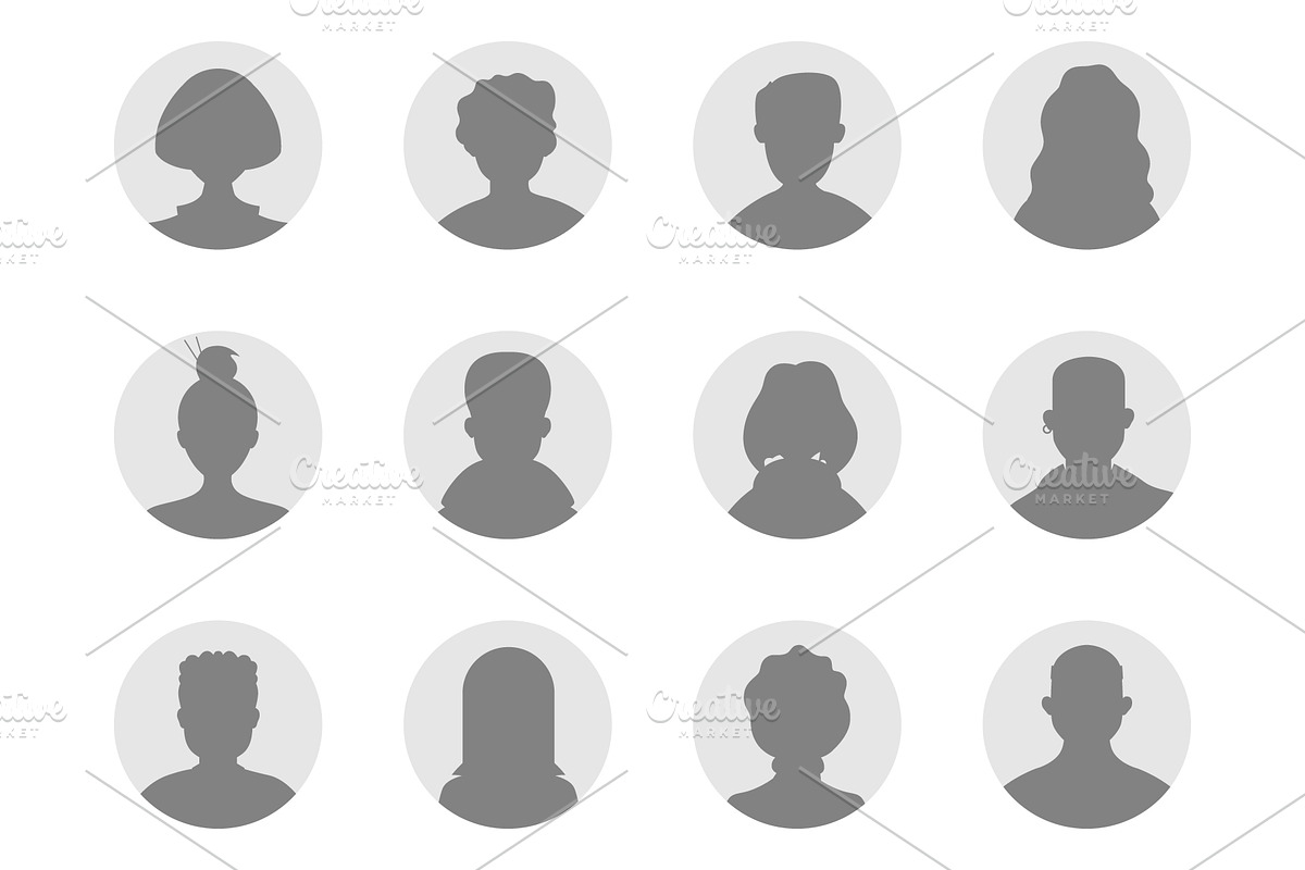Set of grayscale silhouette icons, an Icon by Yayasya (Photo 2 of 3)